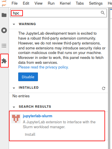 JupyterLab Slurm