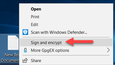 Sign an encrypt